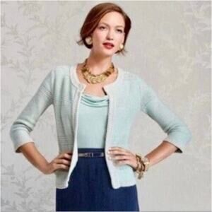 CAbi Light Blue Textured Cardigan